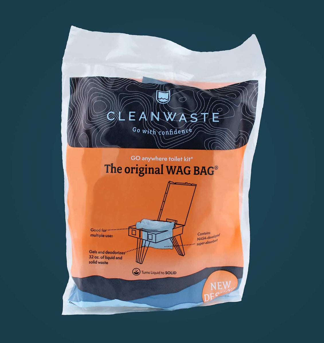 CLEANWASTE Original Wag Bag for GO Anywhere Toilet - 12 pk