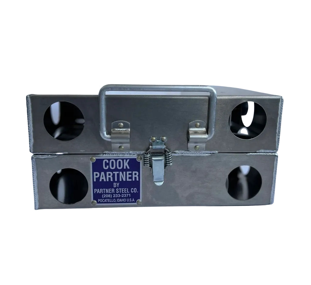 PARTNER STEEL 9" 2 Burner Stove w/break apart hinge