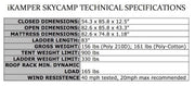 ikamper skycamp roof top tent dimensions